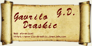 Gavrilo Draškić vizit kartica